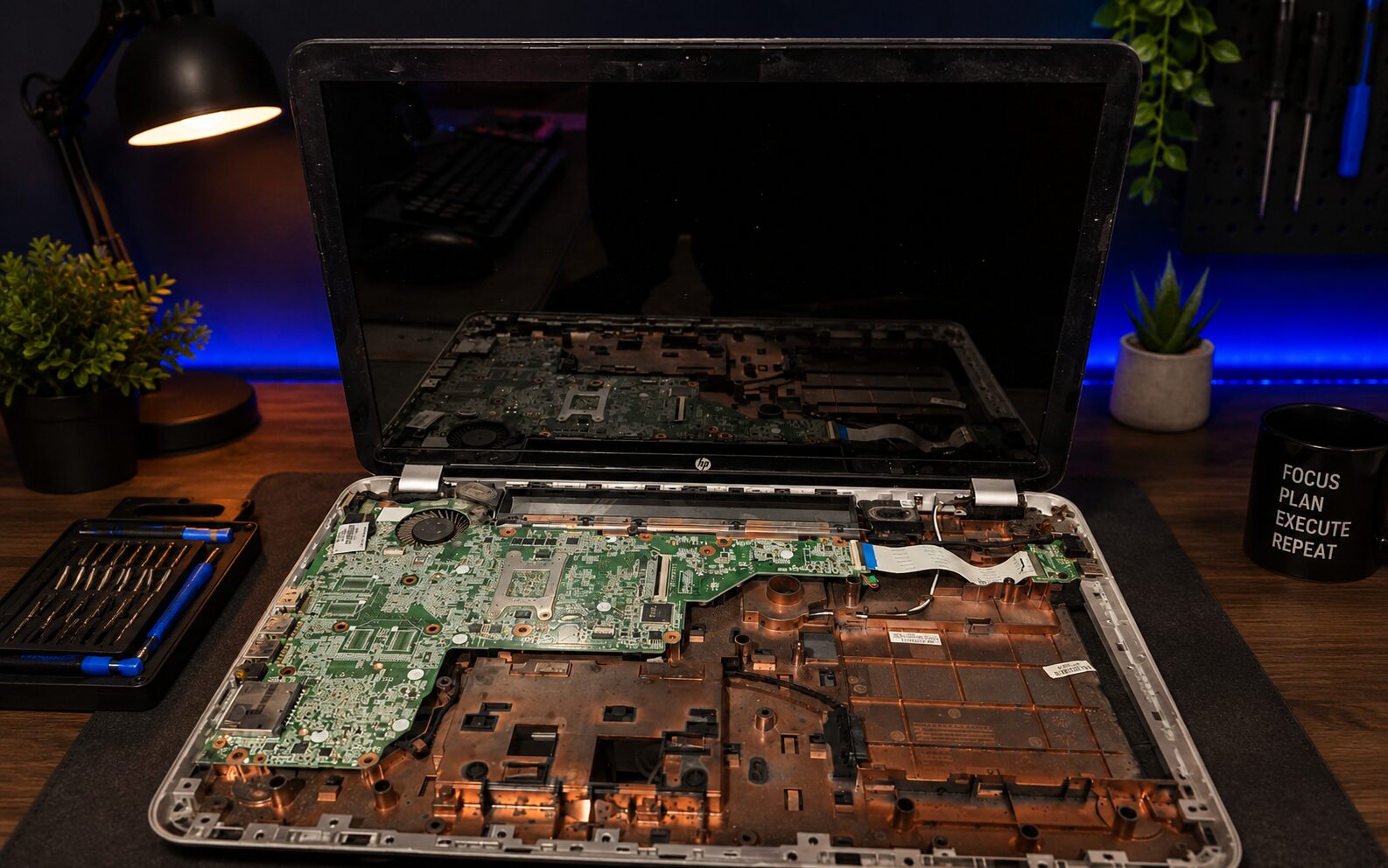 Computadora frontal retocado
